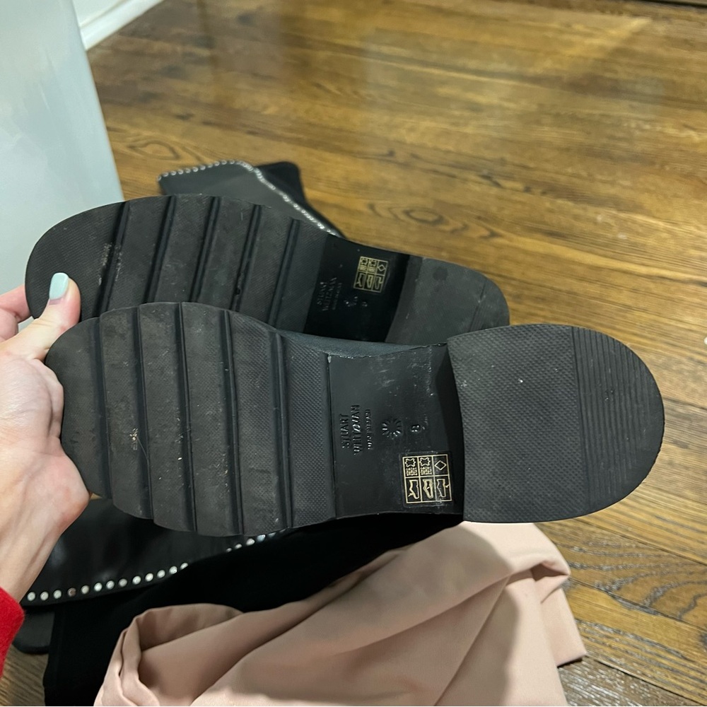 Stuart Weitzman Black 5050 Studded Boots - Picture 12 of 13